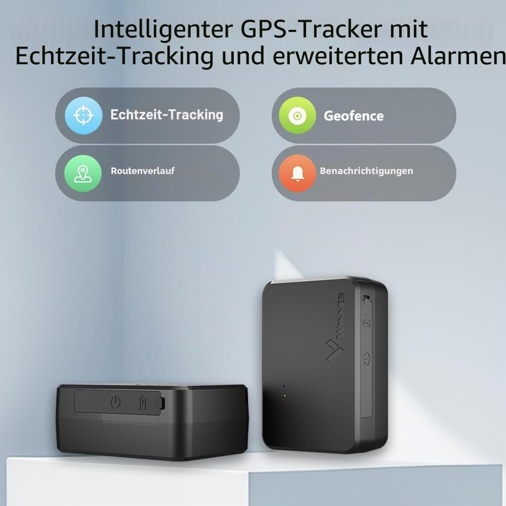 Winnes TK903E Mini GPS Tracker 4G Globale Version Ohne SIM Karte 60 Tage Standby Starker Magnet Echtzeitortung Alarm Erinnerung Kleiner Tragbarer GPS Ortungsgerät für Auto Fahrzeug Personen