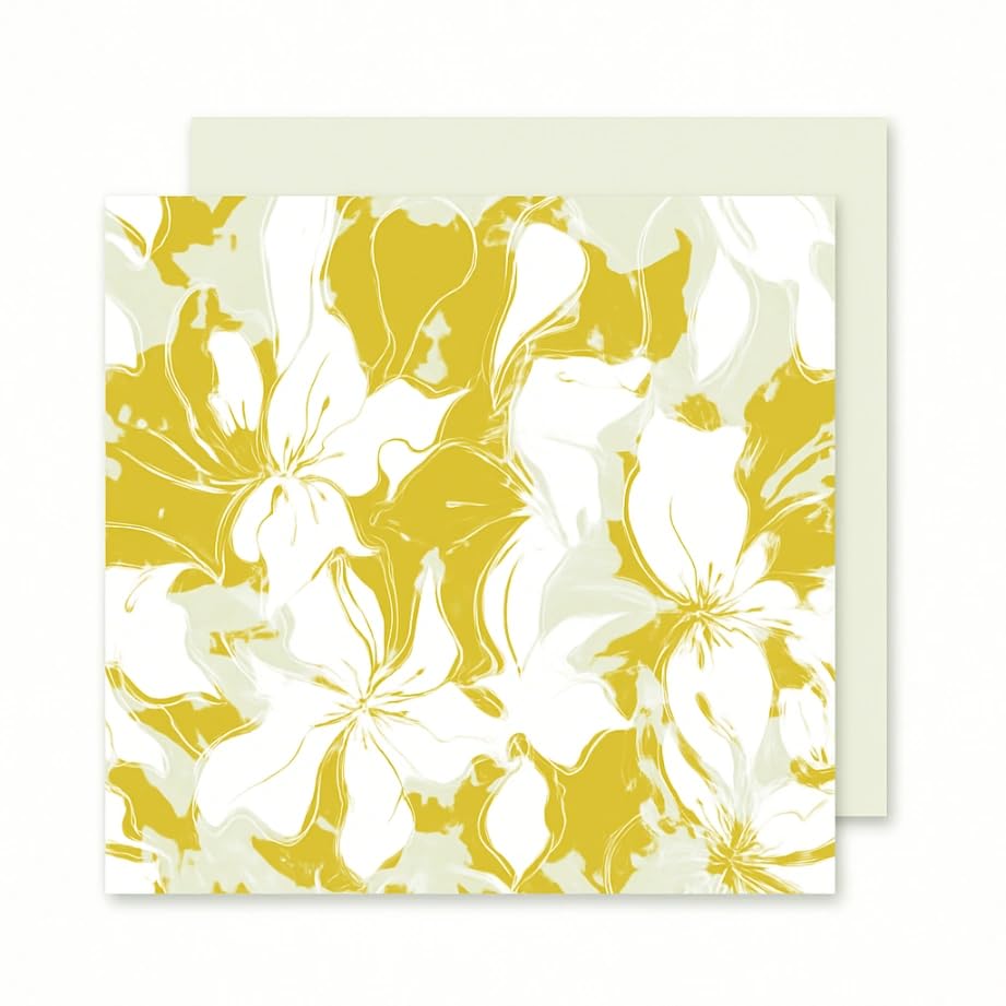 Image of Oasis 20 Sheets Korean Style Waterproof Premium Bouquet Wrapping Sheets (58 cm x 58 cm) | Gold Bloom Luxe Design Flower Wrapping Sheet | Elegant Packaging for Bouquets Gift Wrapping and More