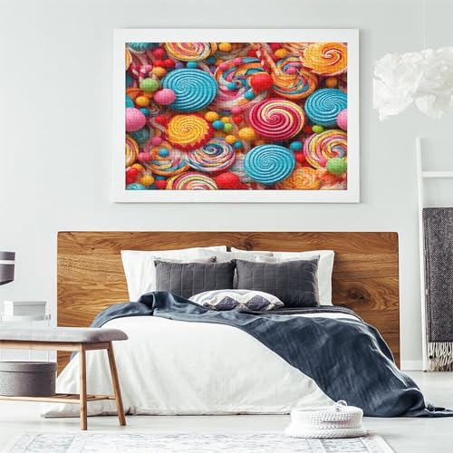 Puzzle en bois bonbons 1000 pièces de haute qualité, format 75x50cm
