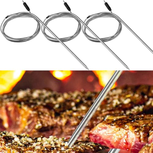 HEIBTENY 3 Stück BBQ Küchenthermometer Sondensensor,Grillthermometer Bratenthermometer Hochwertige Ersatzsonde Sensor Für I*nk-bird BBQ-Thermometer... – Bild 2