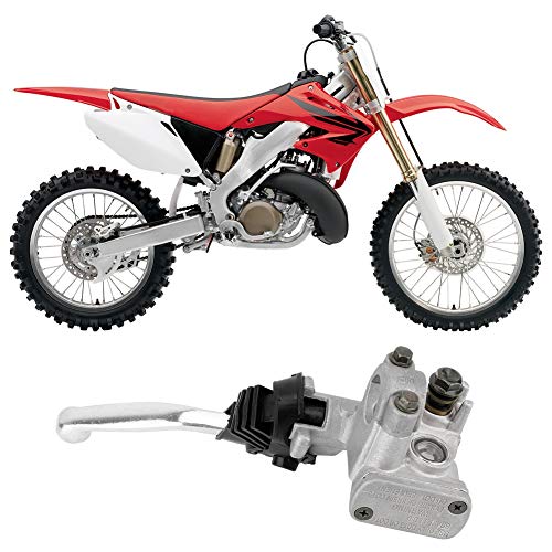 Terisass Motocicleta Palanca de freno Bomba Moto Delantero derecho Aluminio Freno Principal Cilindro maestro Palanca percha para CR125R CR250R CR500R CRF250R CRF450R CRF250X CRF450X 1996-2013