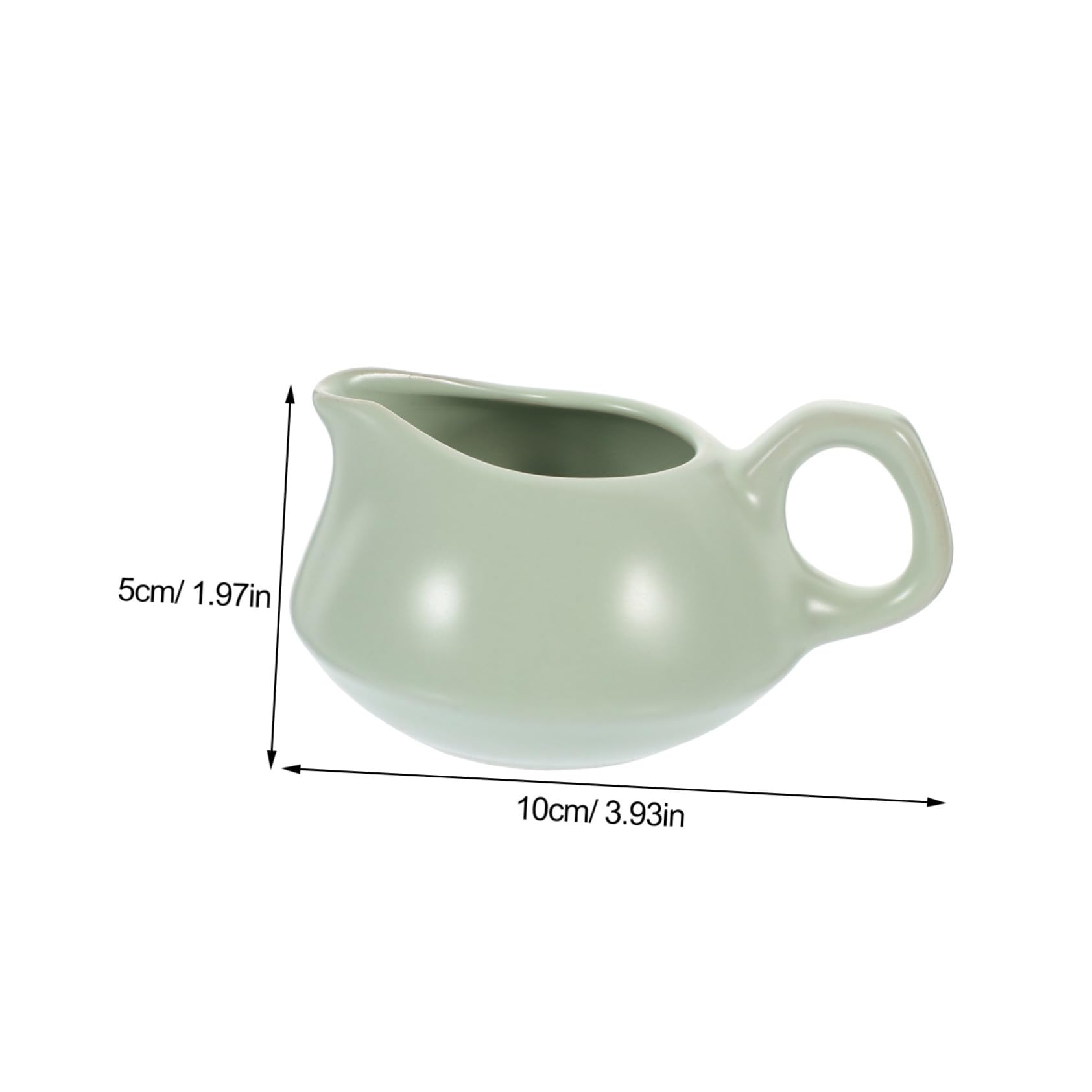 Cabilock Ceramic Milk Pitcher Sauce Jug Versatile Serving Sauce Boat Lid Large Capacity for Milk Gravy Syrup Tea Elegant Minimalist Design Easy to Clean