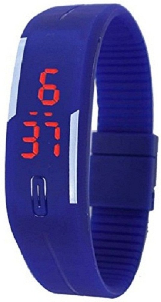 Pappi-Haunt Automatic Movement Digital Display Blue Dial Silicone Led Unisex Bracelet Band Watch (B01BVTNX2K) Amazon Price History, Amazon Price Tracker