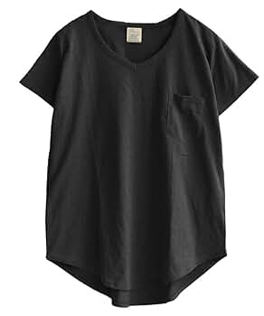 OIZUMI Vネックシャツ 黒 サイドポケット付き OIZUMI Vネックシャツ 黒