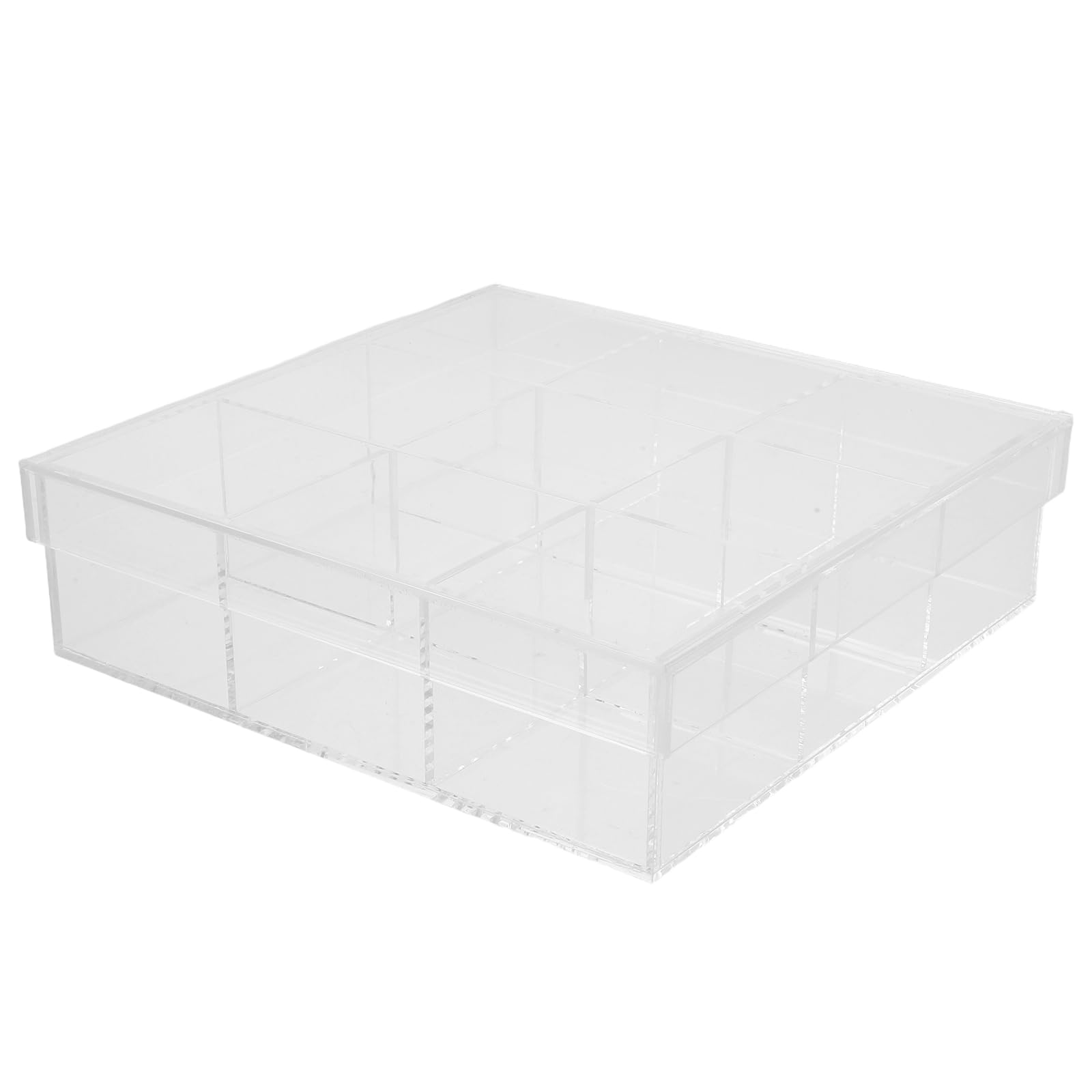 Trocknerball Halter Aufbewahrungsbox 20x20x5,5cm Acryl mit Transparentem Deckel Staubdichter Wäschetuch Organizer für Waschküche und Regale