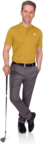 Miniatura 4 de Three Sixty Six Polo de golf de manga corta para hombre, ligero, absorbe la humedad, secado rápido, tejido elástico