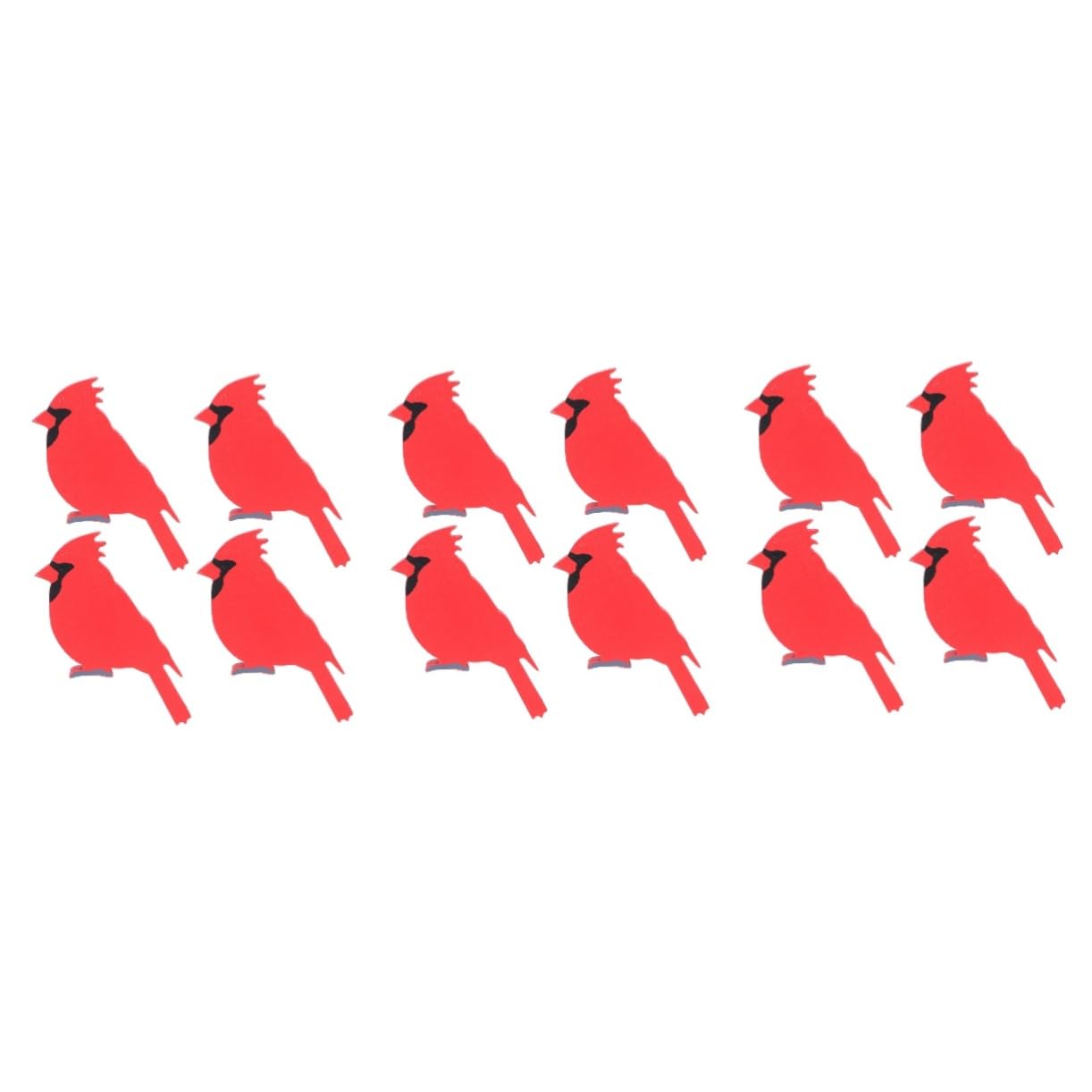 Amosfun 3 Sätze Vogel Aus Holz Baum Untersetzer Abziehbilder Partylichter Fuchs-Ornament Weihnachtsaufbewahrung Outdoor- Kardinale Außendekoration Christbaumschmuck Rot 4 Stück * 3