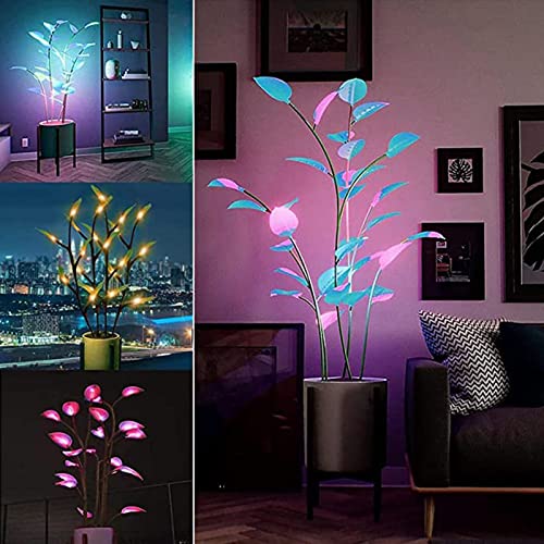 Rushbom Plante d'intérieur magique à LED - Plantes artificielles lumineuses - Bonsaï - Plante d'intérieur lumineuse - Fées décoratives - Bonsa -...