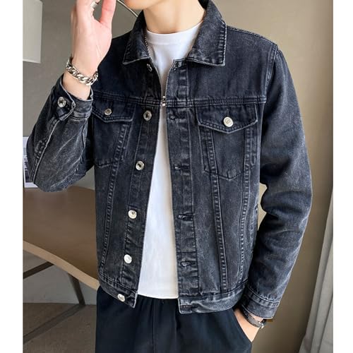 Veste en jean en denim boutonné pour homme style décontracté