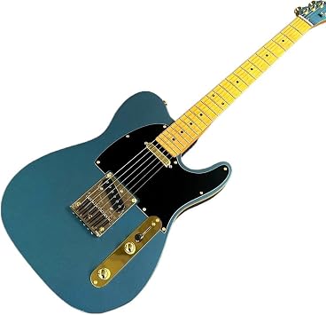 Custom Blue Silver Pink Electric Guitar with Maple Fingerboard and Chrome Hardware -, Professional and Personalized Guitarra Electrica