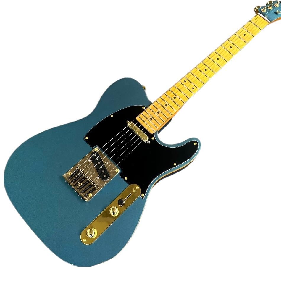 Chitarra elettrica personalizzata blu argento rosa con tastiera in acero e hardware cromato - Guitarra Electrica professionale