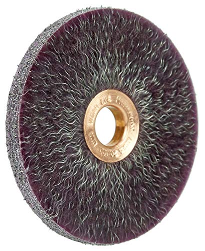 Image of Weiler 35250 3 inch Polyflex Encapsulated Small Diameter Crimped Wire Wheel, .0118 inch Steel Fill, 1 /2 inch Arbor Hole, Made in The USA (Pack of 10)