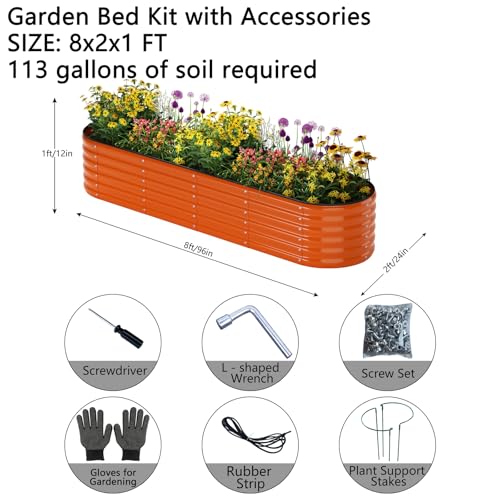 Cama de flores elevada de diseño robusto en acero galvanizado anticorrosión 3