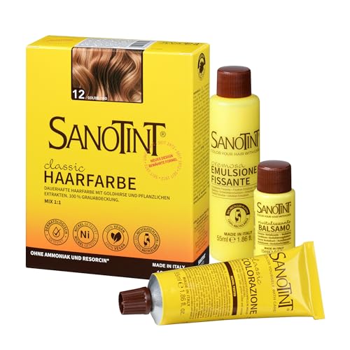 Sanotint - Haarfarbe Classic Nr. 12 "Goldblond" - Naturnahe dauerhafte