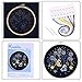 Full Range of Embroidery Starter Kit with Pattern, Kissbuty Cross Stitch Kit Including Stamped Embroidery Fabric with Pattern, Bamboo Embroidery Hoop, Color Threads and Tool Kit (Starry Sky)