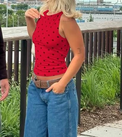 Women Polka Dot Tank Top Sleeveless Boat Neck Crop Shirts Y2k Slim Fit Cute Going Out Cami Tops Streetwear - Image 3