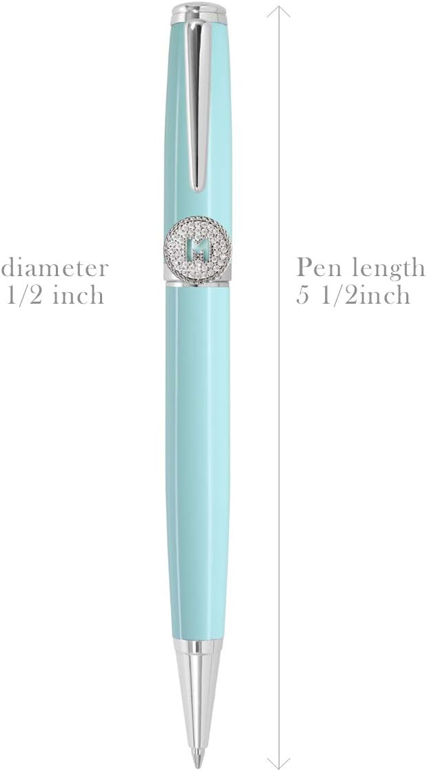 BIJOUX BOBBI [Premium Quality Pen with Individualized Letter Embellishment - Letter B - Black/Gold