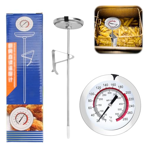 Thermomètre de friture, de graisse, d'huile, de cuisine, à huile, pour la cuisine, le lait, convient pour la viande, le barbecue, le four, le barbecue, le...