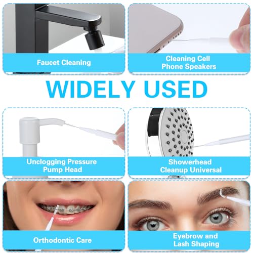 20Pcs Shower Cleaning Brush, Shower Head Cleaning Brush for Small Hole Shower Head Cleaner Picks, Multiple Shower Head Cleaner Tool for Hole Household Bathroom, Small Cleaning Brushes - Image 3