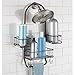 MetroDécor mDesign Swing Bathroom Shower Caddy for Tall Shampoo and Conditioner Bottles, Bronze