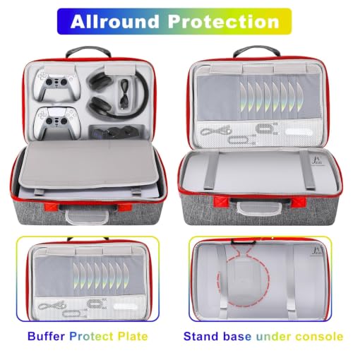 Image of jamini Hard Shell Travel Carrying Case Compatible with PS5, PS5 Pro
