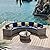 VONZOY Patio Sectional Furniture Outdoor 7-Piece Grey Rattan Curved Sofa Set with Storage Table, Fit for Pool Backyard Balcony Porch Lawn (Navy)