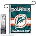 WinCraft Dolphins Retro Garden Flag and Stand Pole Holder Mount