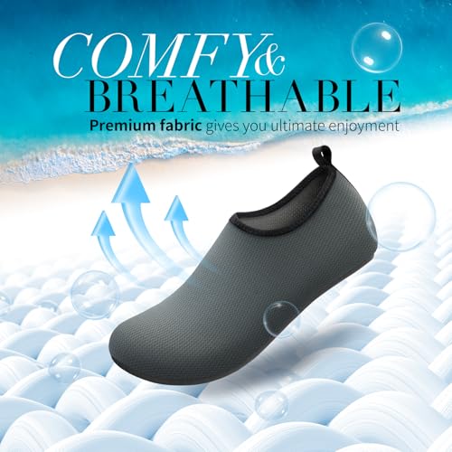 Image of Homitem Water Shoes for Women Men Aqua Socks Swim Beach Pool River Slip-On Barefoot Quick-Dry Vacation Cruise Essentials Accessories for Yoga Kayak Sports