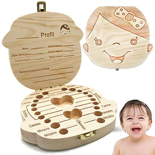 O³ Boite a Dents de Lait - Boite en Bois de pin