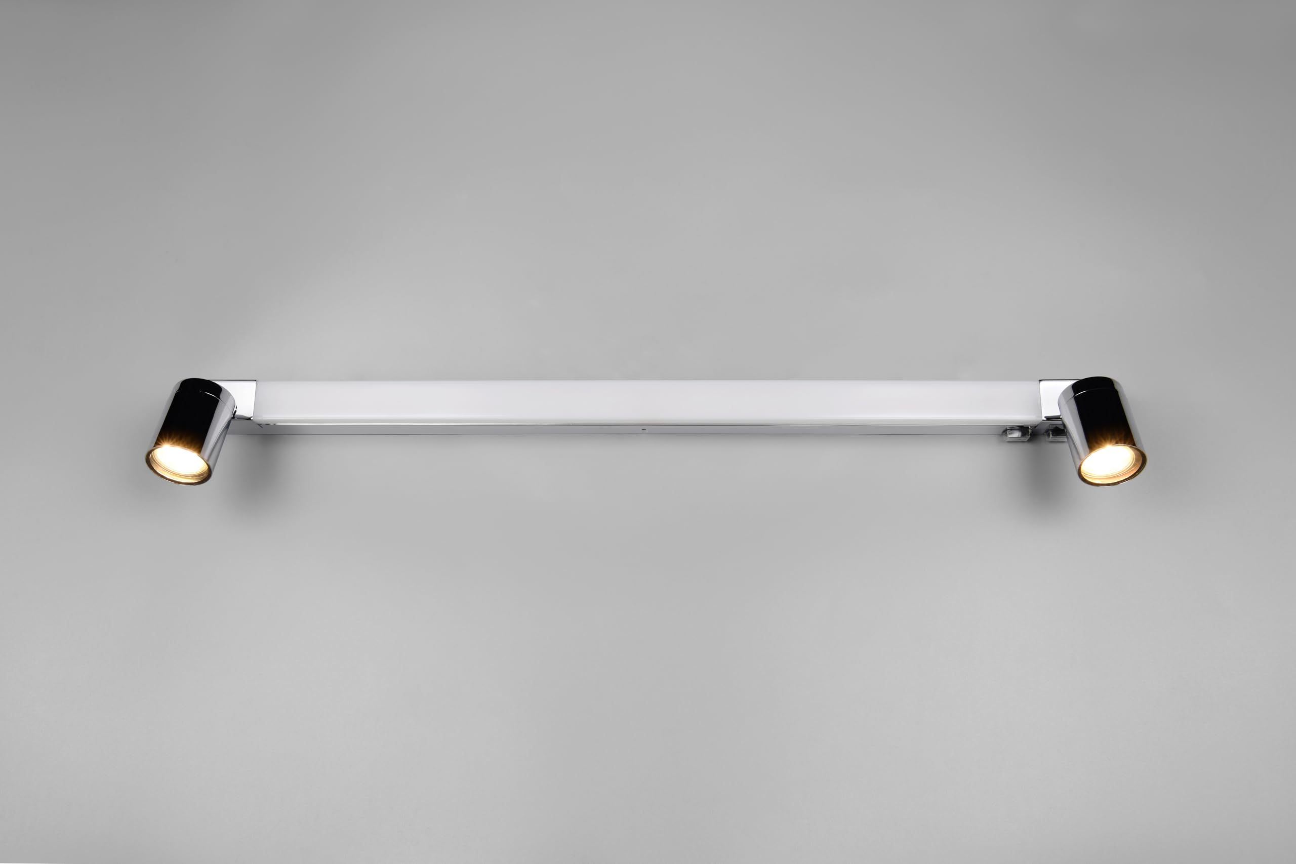 Trio Leuchten Lámpara de pared para baño LED ENRICO 281479306, metal cromado, LED de 9 vatios, excl. 2x GU10, color de luz ajustable