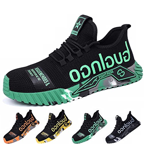AFJYG Sicherheitsschuhe Herren S3 Leichte Arbeitsschuhe Damen Sportliche Atmungsaktive Schutzschuhe mit Stahlkappen Cover