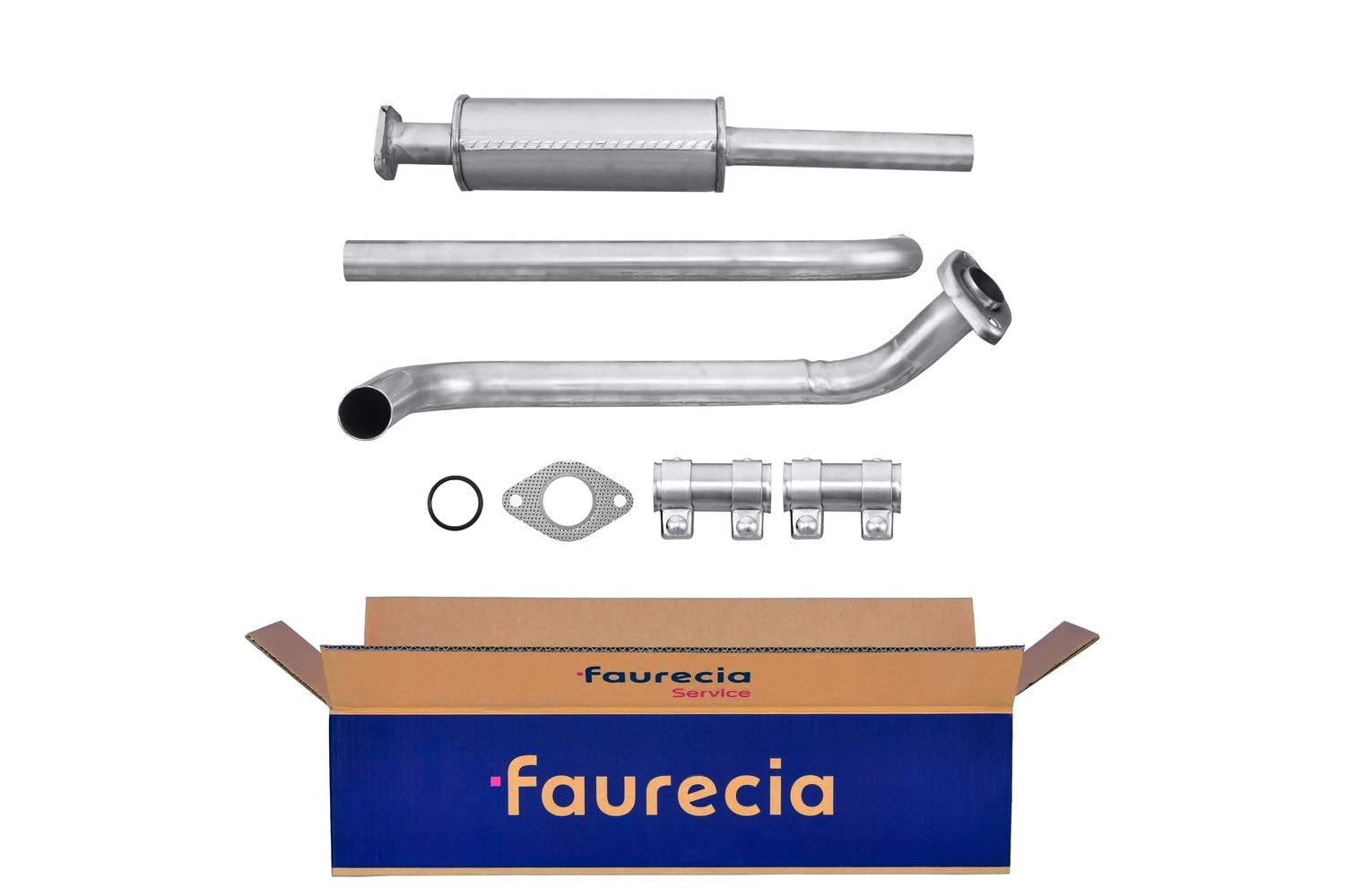 HELLA 8LB 366 021-791 Presilenciador - Easy2Fit® Kit - delante - tres piezas - Juego con accesorios de montaje - por ej. NISSAN MICRA II