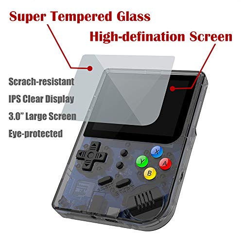 DREAMHAX RG300 Portable Game Console with Open Source System Preload 10000 Games, Handheld Video Games Player with 16G + 32G TF Card 3 Inch IPS Screen, Arcade Retro Games Gifts (Black Transparent) - Thumbnail 4