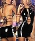 Sxybox Damen Sexy erotische Partykleid Minikleid Bikini Wetlook Clubwear Stripperin Kleid