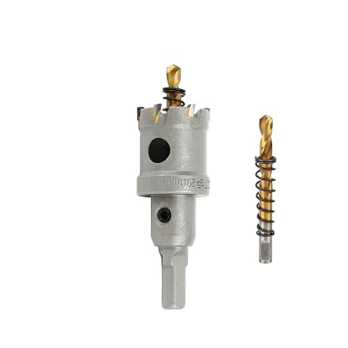 Miniatura 27 de Kit de sierra perforadora TCT de 1-1/2 pulgadas (1.496 in), broca de sierra de carburo de tungsteno con broca piloto chapada en titanio para metal