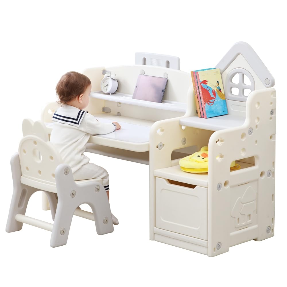キッズデスク チェア セット 学習デスクチェア ブロックテーブル ホワイトボード 楽天市場】キッズデスク チェア セット ブロックテーブル