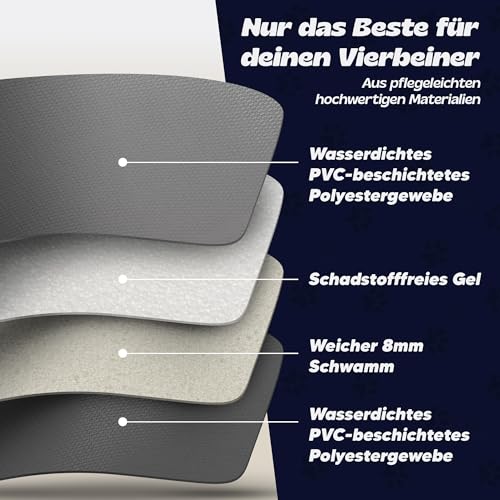 Napfgeflüster® - NALA Kühlmatte für Hunde Selbst Kühlende Hundematte Sommer Kühlkissen hundematte für Zuhause Unterwegs oder im Auto Größe (M)