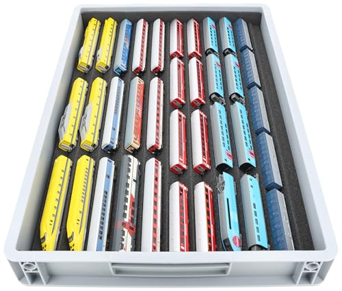 Euro Box Feldherr avec mousse pour train miniature N : 10 compartiments de rangement compact - 5