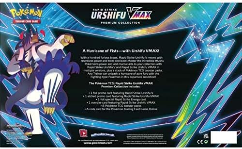 Miniatura 3 de Pokemon Rapid Strike Urshifu VMAX Premium Collection Box - 8 paquetes, promociones