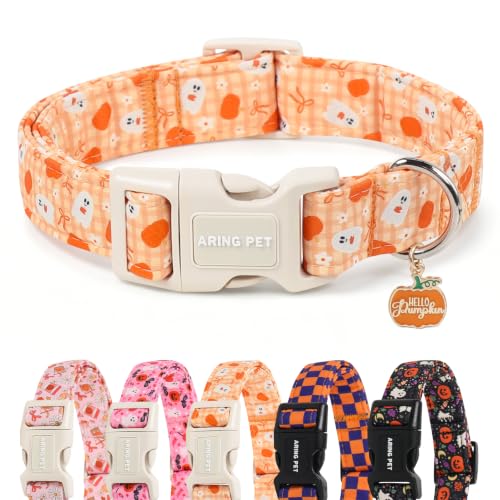 Image of ARING PET Halloween Dog Collar for Puppy Small Medium Large Dog-Orange XS