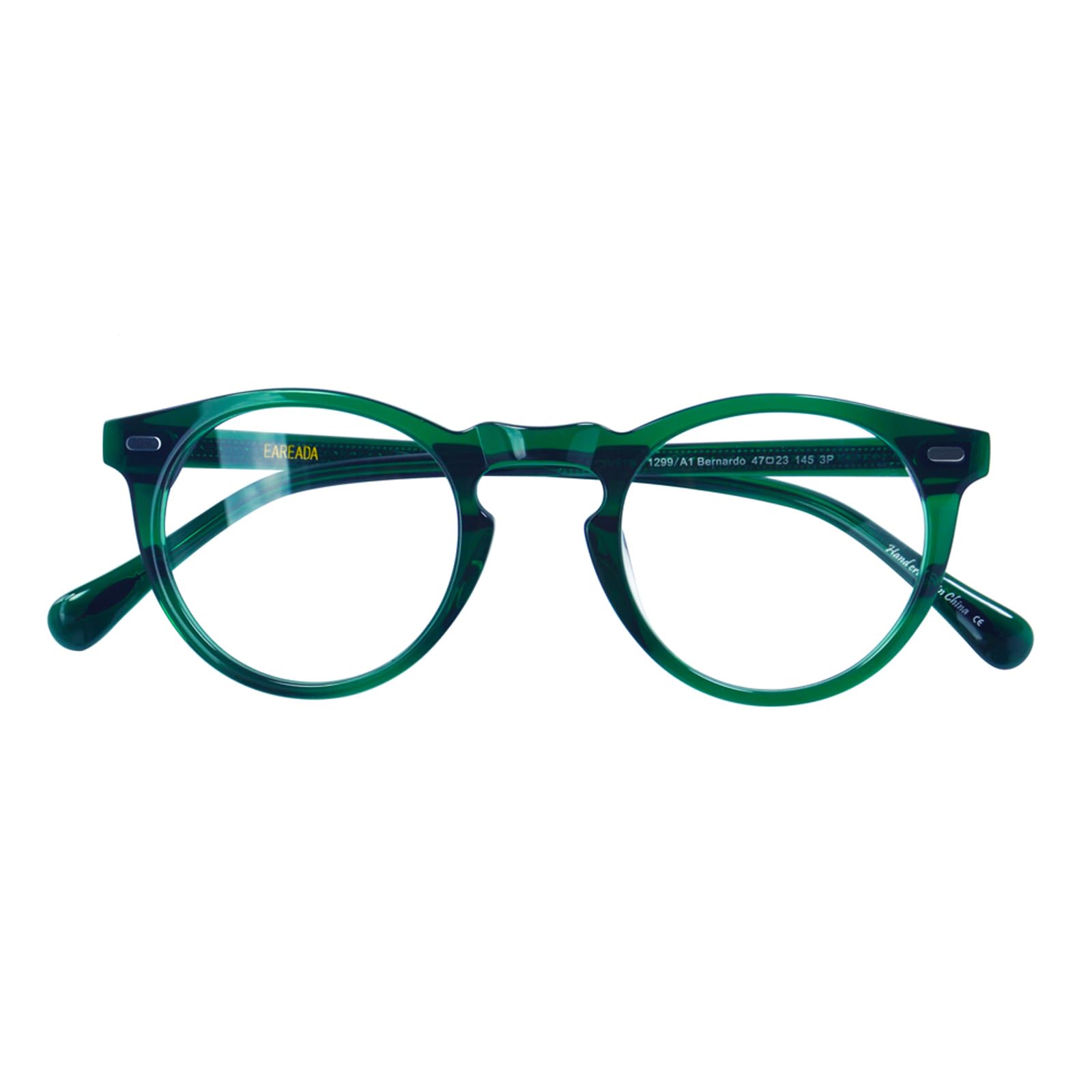 Vintage Round Thick Rim Acetate Eyeglasses