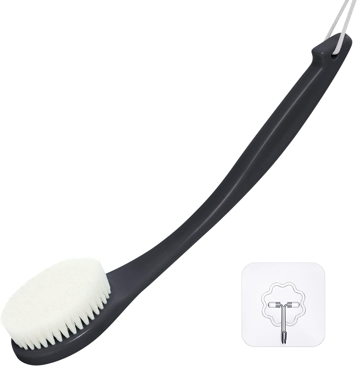 Body Brush Back Scrubber, Never Mold Back Brush Long Handle for Shower