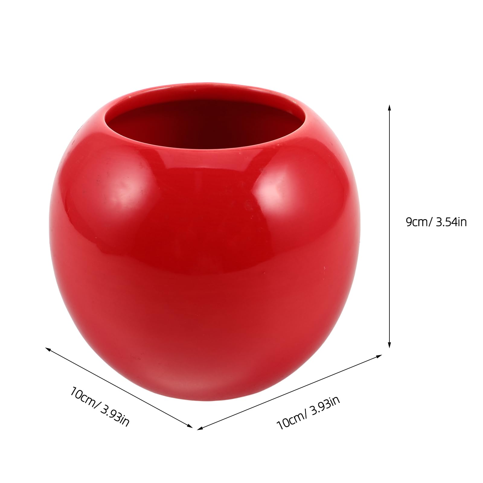 Amazon.co.jp: TOYMYTOY 磁器製赤い球形ミニ花瓶 小型陶器装飾花瓶