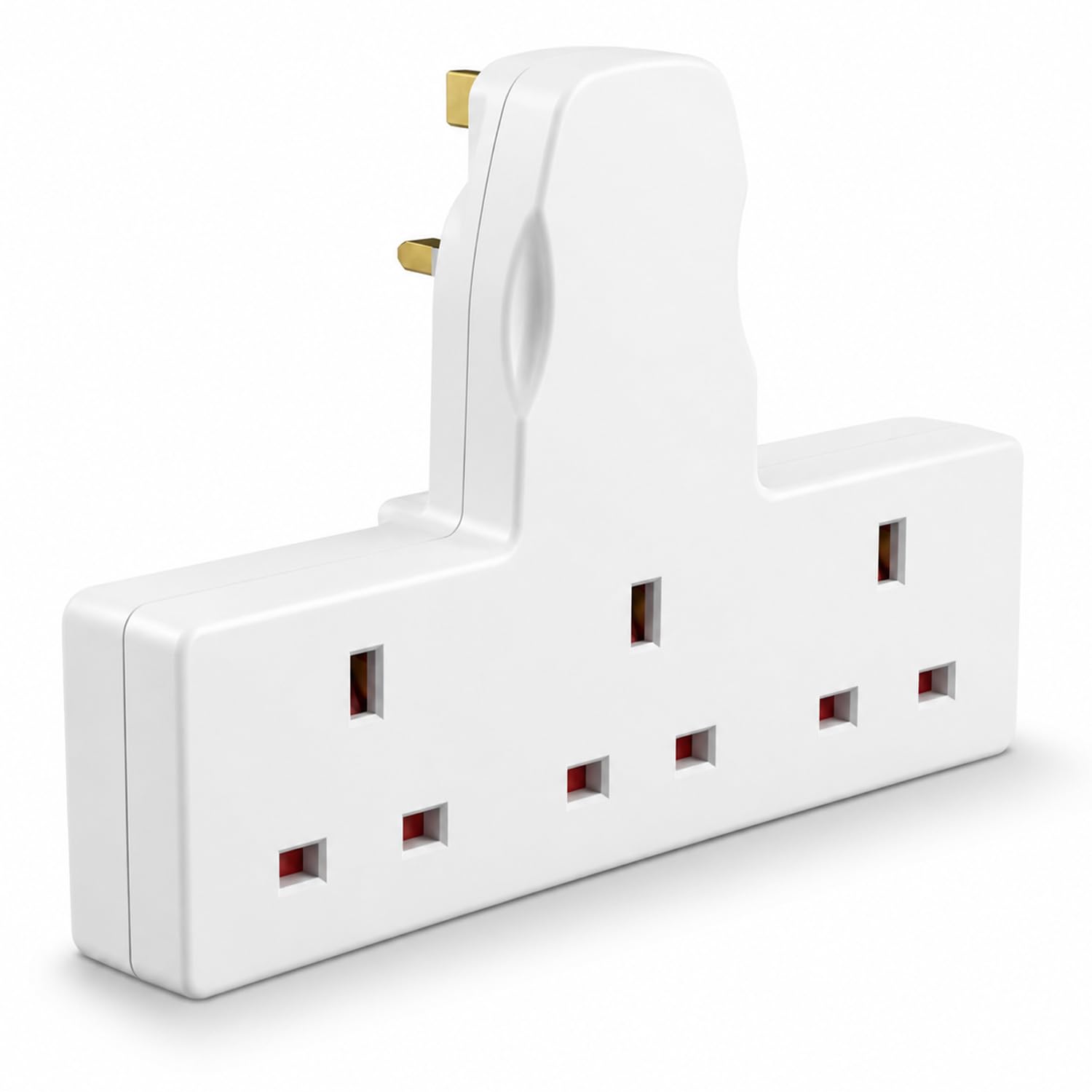 3 Way Plug Adapter UK Multi Plug Extender Extension Plug Socket 13A Fuse Plug Socket Extension 3 Outlet Plug Splitter Power Adapter for Home,Office, Kitchen Use Adapter Plug UK