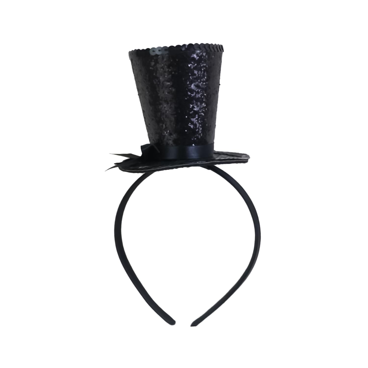 Bohue Black Top Hat Headband Fascinator Tea Party Headpiece Steam Punk Top Hat Circus Tea Party Headband Halloween Dress Up Costume Accessory for Women Gril