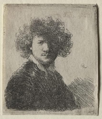 Tableaux peinture sur toile Rembrandt buste autoportrait déco chambre 60x90cm