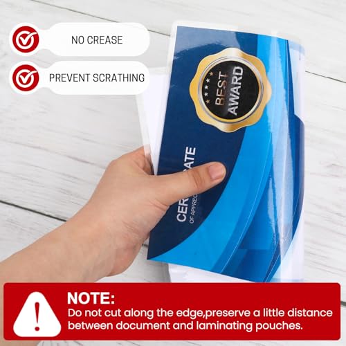 CAREGY 5 Mil Thermal Laminating Pouches (200 Pack) - 9x11.5 Inch Laminating Sheets for 8.5x11 Documents, Clear,Office & School Laminator Supplies image 7