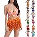 Women's Sequin Tassel Belly Dance Crop Top Sparkly Fringe Bra Performance Costume Clubwear Vest