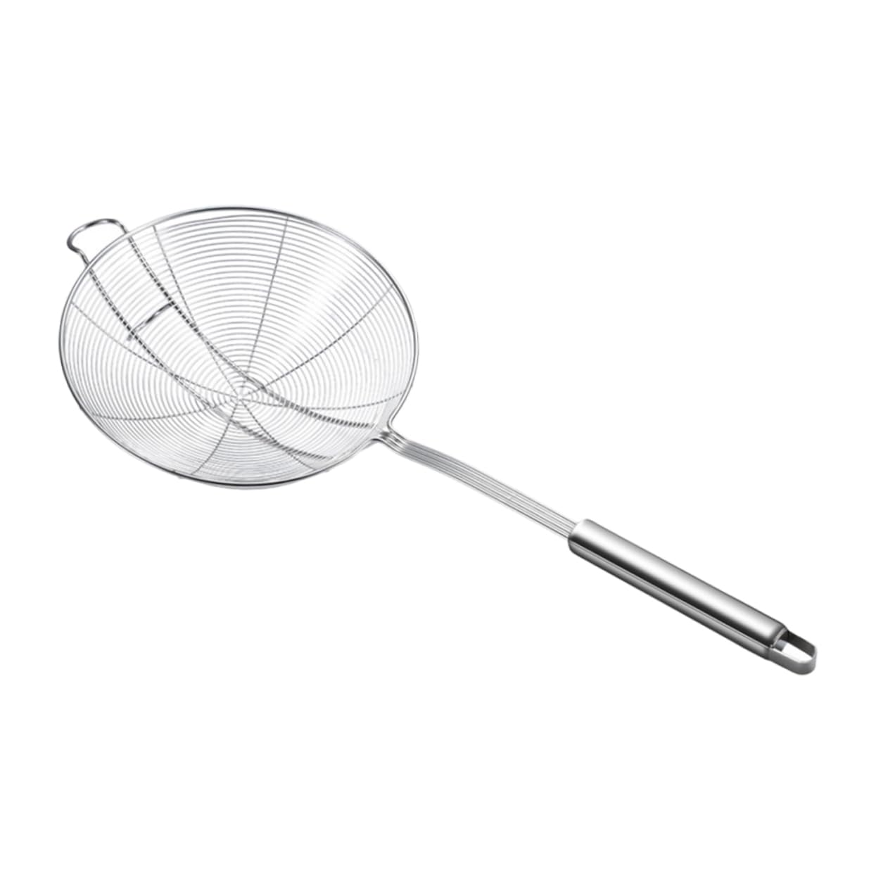 Zerodeko Stainless Steel Skimmer Ladle with Hook Lightweight Hand Strainer Spoon for Kitchen Cooking Easy to Clean Versatile Colander for Home Restaurant and Milk Tea Shop Use
