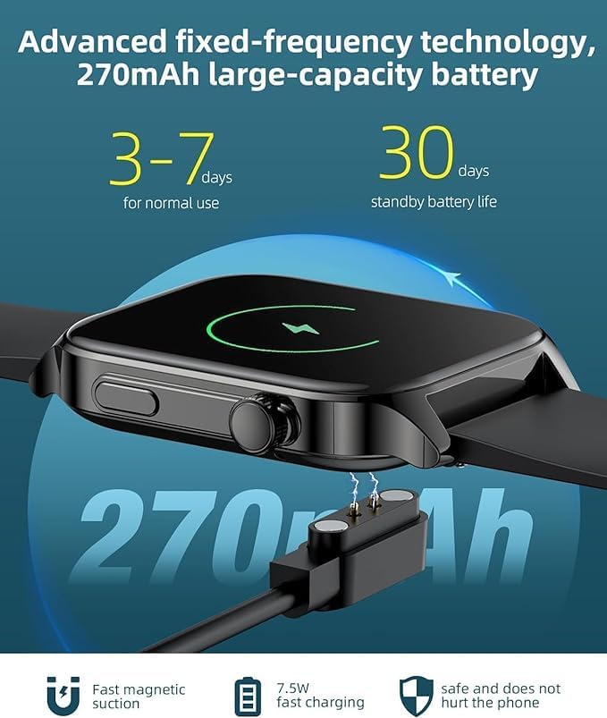 Smartwatch charging with magnetic cable